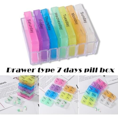 7 Days Pill Case Tablet Sorter Medicine Weekly Storage Box Container Organizer Heathy Care