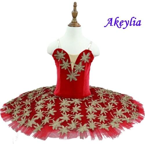 Red Professional Ballet Tutu Girls Adult Swan Lake Costume Ballet Leotards Kid Ballet skirt Gymnastic Dancing Dress