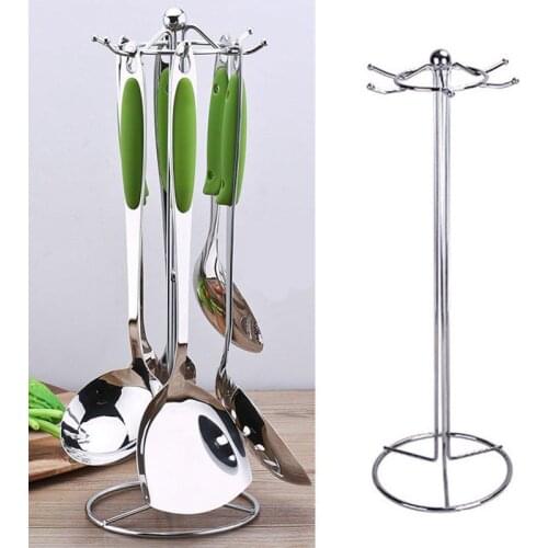 Kitchen accessories New Stainless Steel Kitchen Cooking Utensil Tool Set Organizer Rack Holder Stand