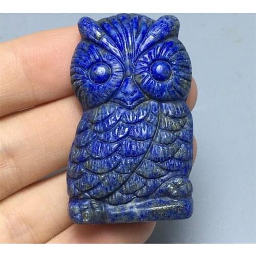 The best handmade carving of a natural Lapis lazuli owl treatment