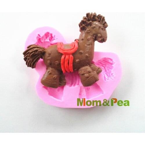 Mom&Pea 0496 Free Shipping Horse Shaped Silicone Soap Mold Cake Decoration Fondant Cake 3D Mold Food Grade Silicone Mould