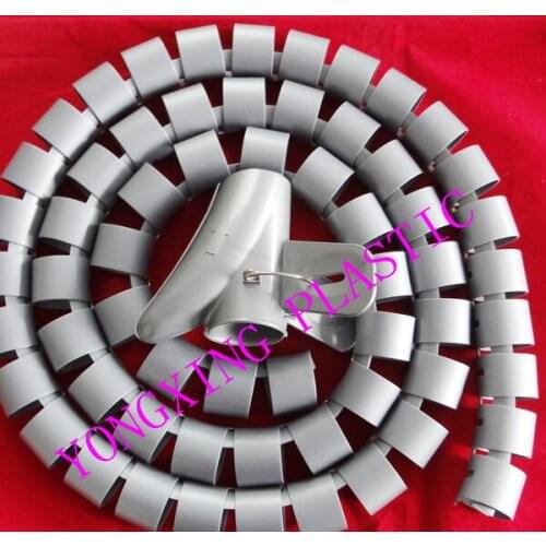 2meter/bag 15mm 2017 new sprial wrapping bands beautify wire cable PE material white black grey color