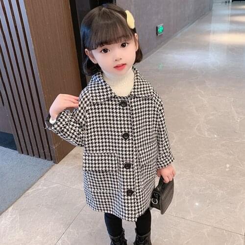 Baby Girls Coat Plaid Pattern Coat For Girls Casual Style Childrens Jackets Spring Autumn Clothes For Girls