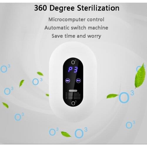 Portable O3 Ozone Disinfect Negative Ion Generator LED Display Air Purifier Deodorizer For Kitchen Toilet Fridge US 5W