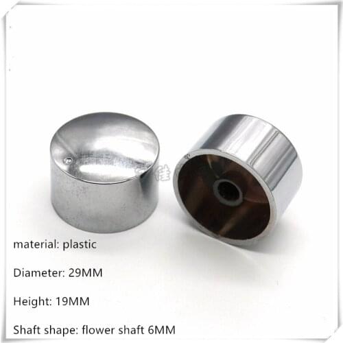 2 Piece 29*19mm silver electroplated plastic knob potentiometer rotary encoder volume switch knob suitable for flower shaft 6MM