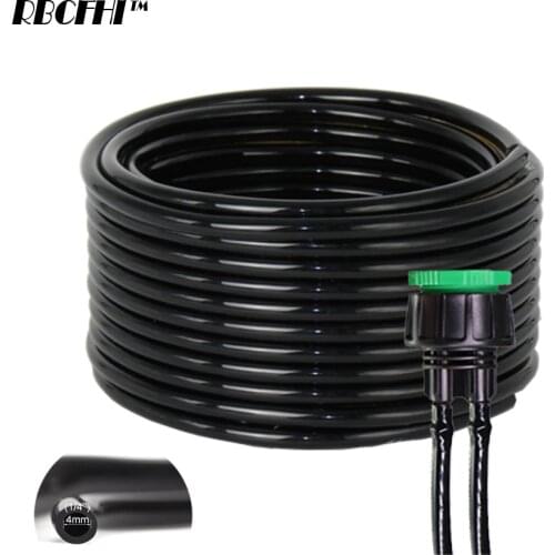 RBCFHI 25/50/100m Watering Hose4/7mm Garden Watering Hose Connector Hose Irrigation W/ 1/2''&3/4'' Integrated Connector