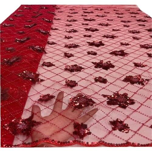 Handmade Beaded Lace Latest African Lace Fabric 2021 High Quality Embroidery French Nigerian Lace Fabrics For Sewing JY-310