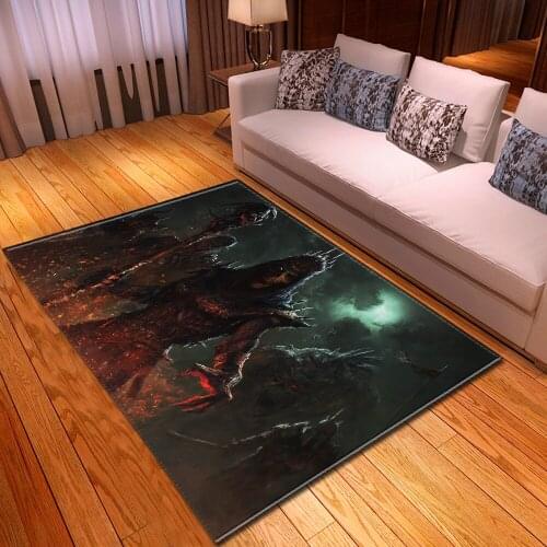 Nordic 3D Skull Halloween Party Decor Carpet Kids Room Play Mat Flannel Baby Game Crawling Carpets for Living Room Home Area Rug