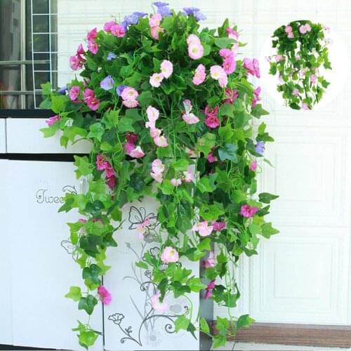 6 Colors High Quality Waterproof Wall Hanging Fake Plant Eco-friendly for Balcony