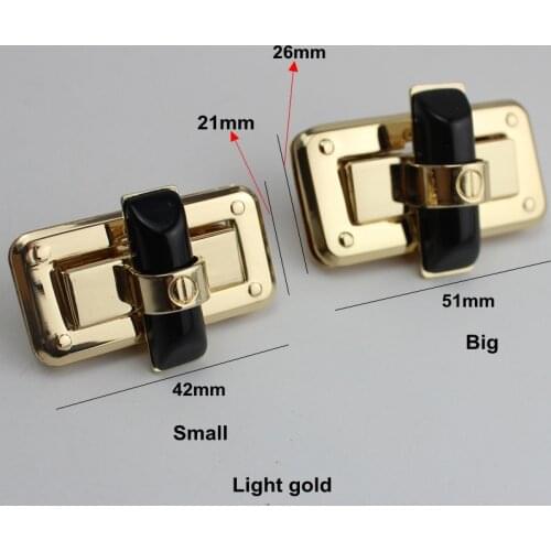 20Sets DIY Bag Locks Light Gold Handmade Suitable Size Twist Turn Lock For DIY Genuine Leather Bag Handbag Clasps Turn Locks