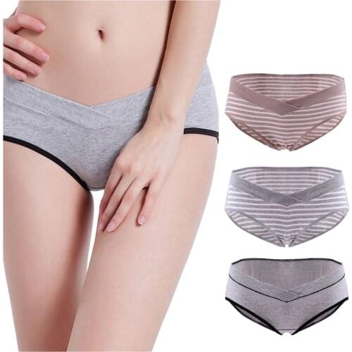 ZTOV 3PCS/Lot Maternity Panties for Pregnant Women Pregnancy Underwear Underpants Clothes Low-Waist Briefs Intimates Panties XXL