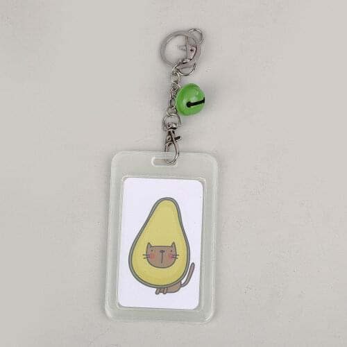 1PCS With Keyring Card & ID Cover Storage Holders Cute Transparent PVC Bank Bus Credit Card Holder Kids Protector Cover Wallet