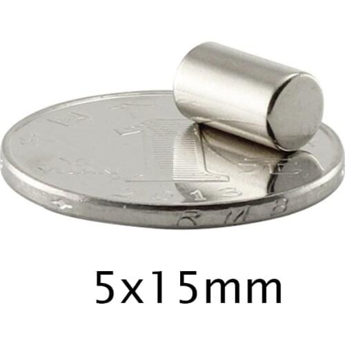 10/20/30 PCS Thick Small Round Powerful Magnets 5x15 mm Bulk Sheet Neodymium Magnet 5x15mm Permanent Strong Magnets 5*15 mm