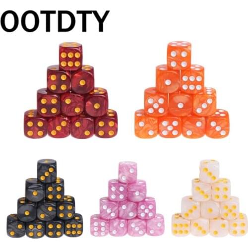 10pcs/Set Acrylic Polyhedral Dice For TRPG Board Game