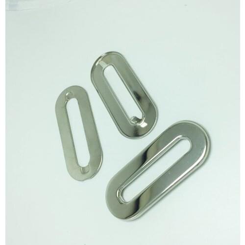 2 Inch Oval Grommets Eyelets, Metal Handles Nickel Finish