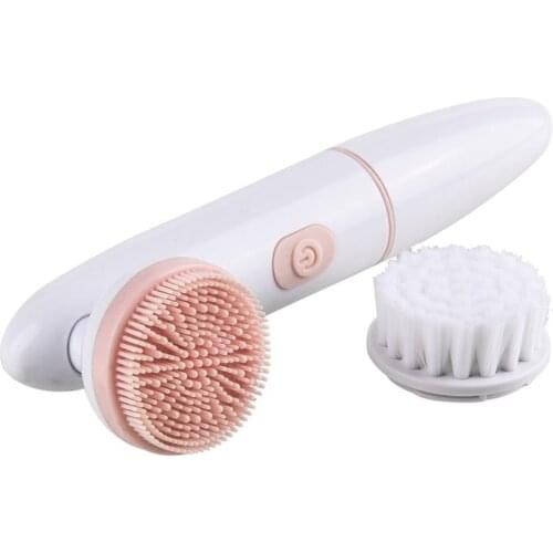 2 In 1 Electric Silicone Face Cleansing Brush Vibration Massage Face T Zone Deep Clean Remove Exfoliating Skin Care Tools