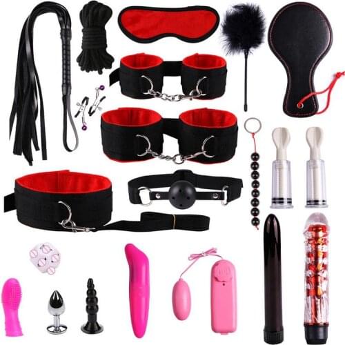 20 PCS Nylon Leather Suit Sexy Suit Plush Set Alternative Bundled Binding Set for Couple Adult Sex Toys Adult Toys