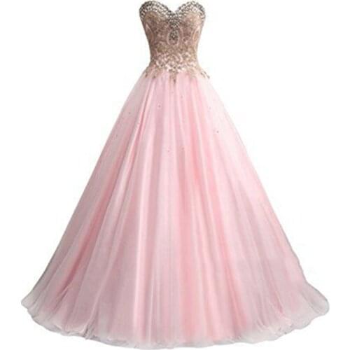 2021 Luxury Embroidery Quinceanera Dresses Ball Gown Appliques Beading Tulle Sweet 16 Prom Party Gown Vestido 15 Anos BM737
