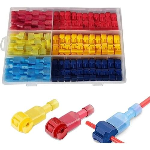 240 PCS T-Tap Wire Connectors, Self-Stripping Quick Splice Electrical Wire Terminals, Insulated Male Quick Disconnect