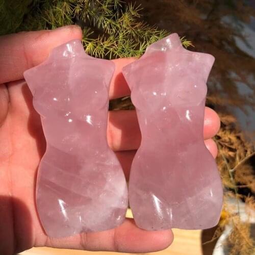 75mm hand-carved powder crystal crystal Goddess body craft jewelry