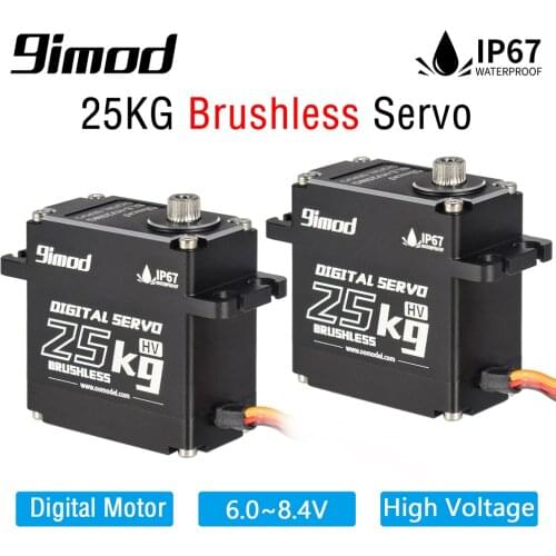9imod Waterproof Servo BLS-HV25MG 25KG Metal Gear HV Brushless Digital Servo for RC Car Boat Robot DIY