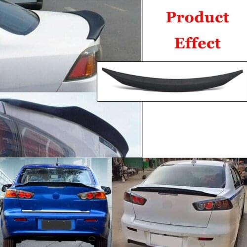 ABS Car Rear Trunk Lip Spoiler Guard Flow Plate Wing Black For Mitsubishi Lancer Evo X 10 2008 - 2012 2013 2014 2015 2016 2017