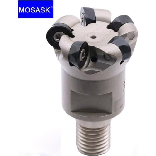 MOSASK EMRM Adapter EMRM5R262M12 Cemented Carbide Blade RP Locking Cutter Head CNC Round Nose Face Milling Cutter