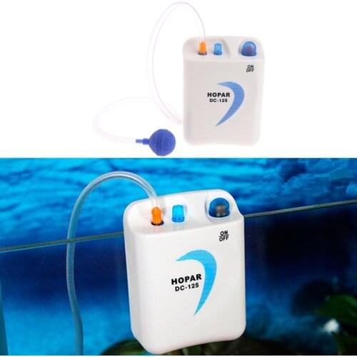 Aquarium Fish Tank Air Pump Oxygen Aerator Compressor Battery Powered Air Stone