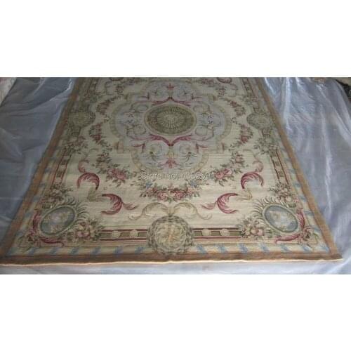 Free shipping 9'x12' 90 Line Savonnerie Carpet, 100% New Zealand Wool handmade rug, carpet highest level
