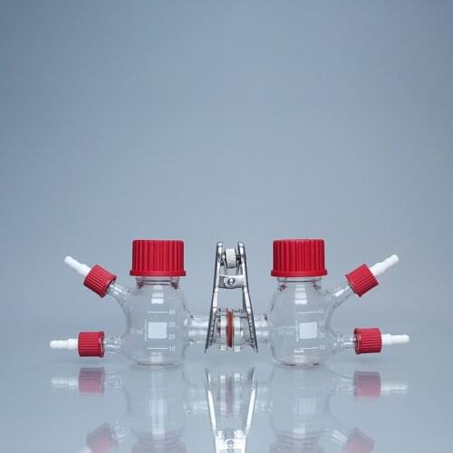 MFC bioreactor, 50ml type II pinch type proton exchange membrane electrolyzer, cathode anode double chamber reactor, fuel cell