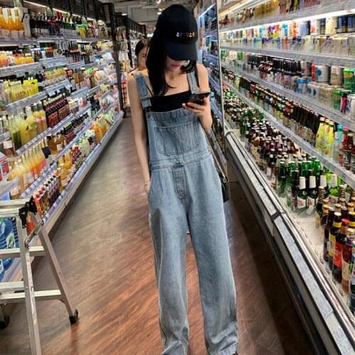 Denim Jumpsuits Women Solid Basic Overalls Korean Chic Sweet Girls High Street Womens Office Lady Elegant Long Pants Rompers