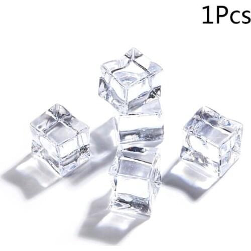 Artificial Ice Cubes Crushed Transparent Fake Ice Square Shape Acrylic For Photography Props Home Kitchen Decoration