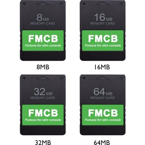 For Sony PlayStation 2 Slim FMCB Memory Card 64MB 32MB 16MB 8MB for PS2 Slim SPCH-7xxxx 9xxxx Game Consoles Accessories