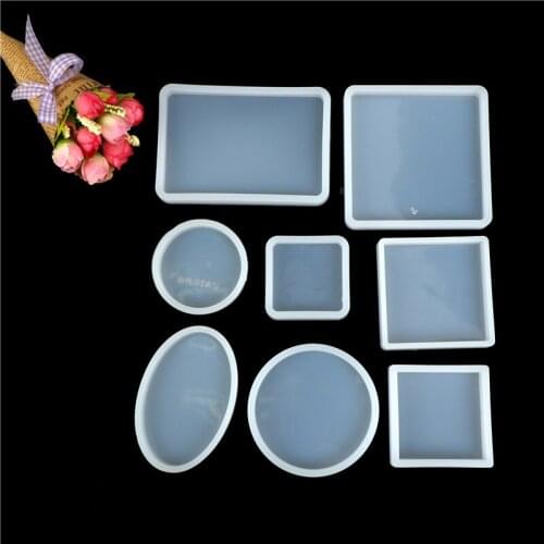 Square Round Silicone Mould DIY Resin Decorative Craft Jewelry Making Mold
