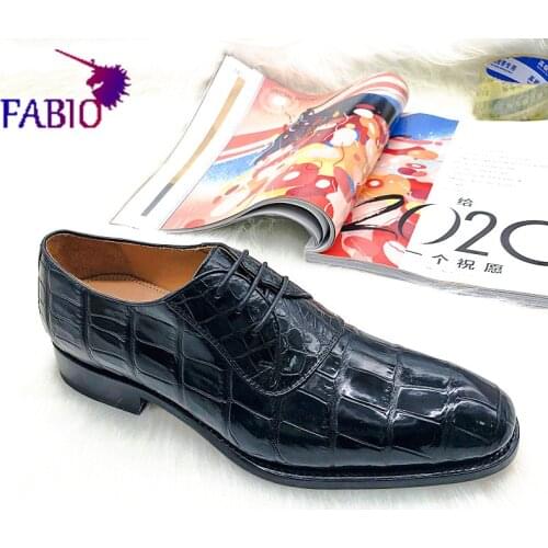 New fashion comfortable genuine leather sole high-grade crocodile genuine leather men shoes