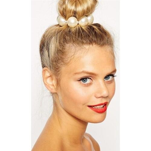 New Hot Sell Euro-American Pearl Elastic Hair bands Womens Hair Accessories