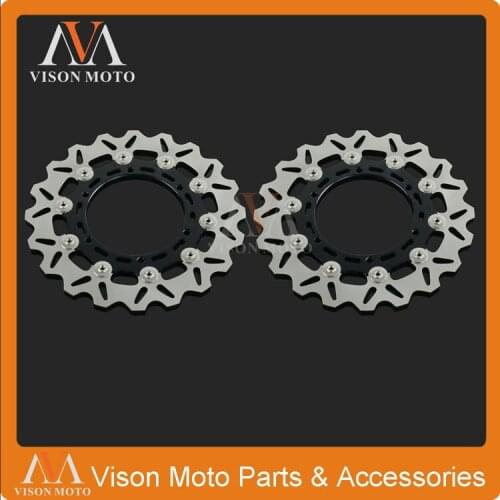 2PCS Front Floating Brake Disc For Yamaha XJ600 98-03 XTZ660 08-13 TDM900 02-14 YZF600 96-07 YZF1000 96-98 YZF R1 98-03 R6 99-02