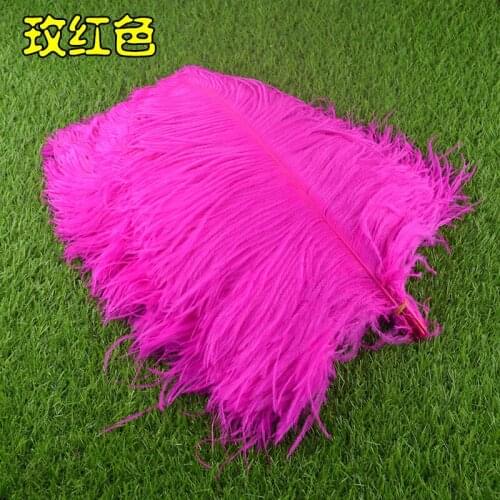 Popular Decorative Celebration hot pink 50PCS Ostrich Feather 45-50cm 16-18inch Wedding Decoration Party Plumage