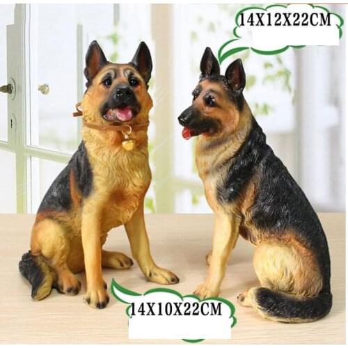Simple Modern Resin Simulation Puppy Dog Cute Animal Sculpture Decoration Crafts Outdoor Garden Park Wolf Dog Statue Ornaments