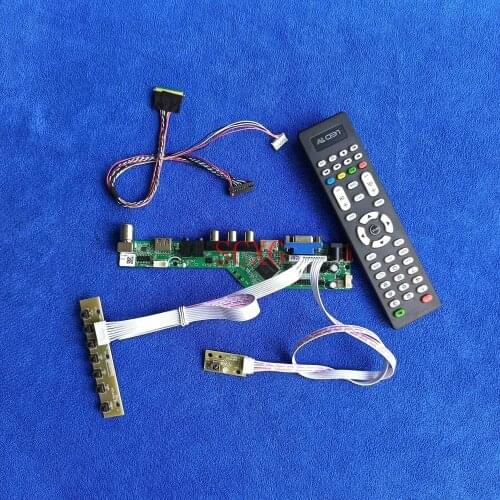 Signal analog Fit B101AW02/B101AW03/B101AW06 Screen controller board 40 Pin LVDS LCD/LED HDMI-compatible USB AV VGA 1024*600 Kit