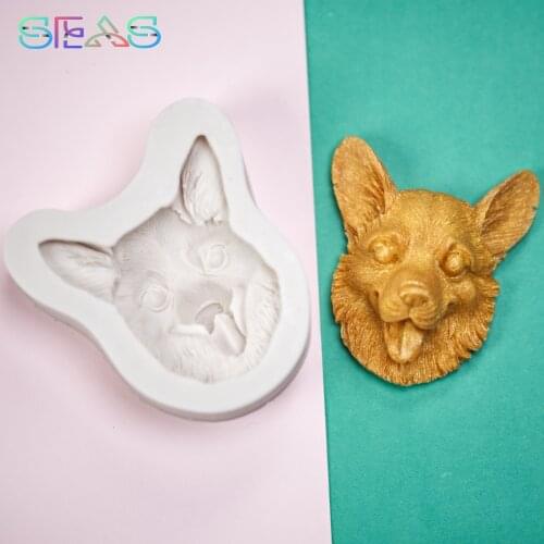 3D Silicone Mold Cake Decorating Tools Dog Head Kitchen Colorful Soft Dessert Making Tools Birthday Cake Decoratin