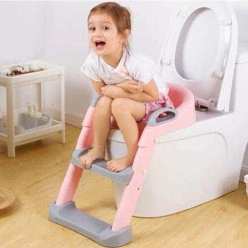 Folding Infant Potty Seat Urinal Backrest Training Chair with Step Stool Ladder for Baby Toddlers Boys Girls Safe Toilet Potties