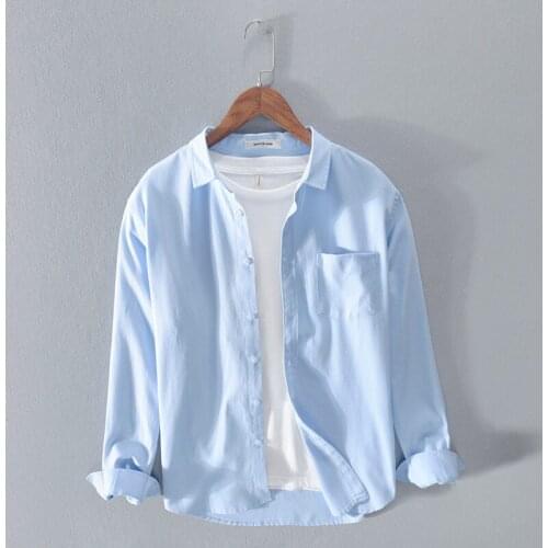 Suehaiwes brand Italy long sleeve oxford cotton shirt men fashion casual shirts for men fashion comfortable shirt mens chemise