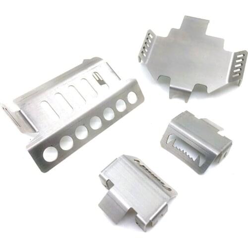 TRX4 TRX-4 T4 3.0 Stainless Steel Front Bumper Lower+Rear Protection+Axle+Gearbox Mount Protection Skid Plate Armor Accessories