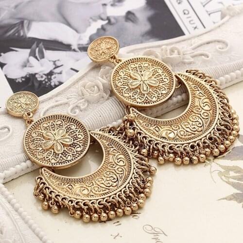 Dream Catcher Hollow out Vintage Leaf Feather Dangle Earrings For Women Bohemia Style Earring Indian Jewelry