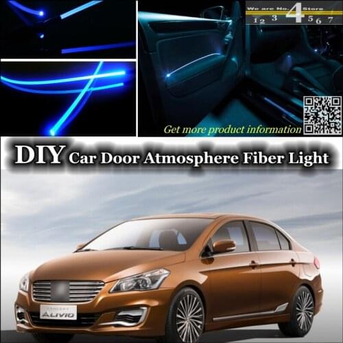 Interior Ambient Light Tuning Atmosphere Fiber Optic Band Lights For Suzuki Alivio Inside Door Panel illumination Not EL light