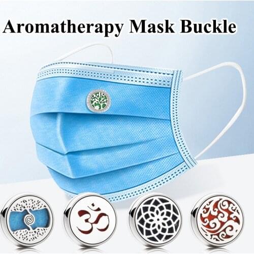 Aromatherapy Jewelry 12mm Locket Face Clip Pendant Stainless Steel Essential Oil Diffuser Magnetic Buckle Brooches Cufflinks