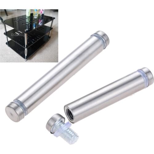 10Pc Double Head Advertising screws stainless Steel Standoffs Bolts Mount Countertop support Mirror Glass Nail Fastener hardware