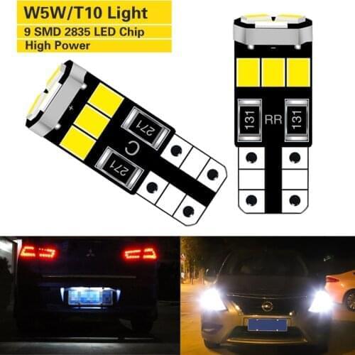 10PCS X T10 W5W led canbus T10 194 168 2835 LED t10 9SMD Canbus 12V Car Auto LED Bulbs Indicator Light Parking Lamp