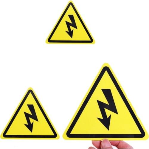 2pc PVC Warning Sticker Adhesive Labels Electrical Shock Hazard Danger Notice Safety Waterproof Tags for danger forelectric box